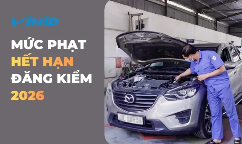 Mức phạt quá hạn đăng kiểm phụ thuộc vào thời gian hết hạn và đối tượng bị xử phạt.