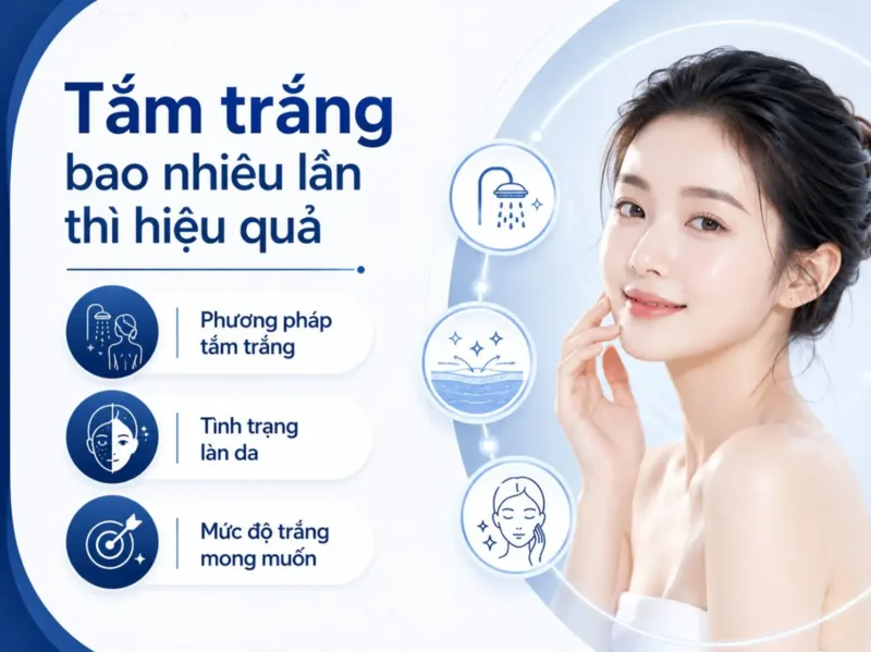 Hiệu quả tắm trắng phụ thuộc vào phương pháp, sản phẩm sử dụng và tình trạng da của từng người.