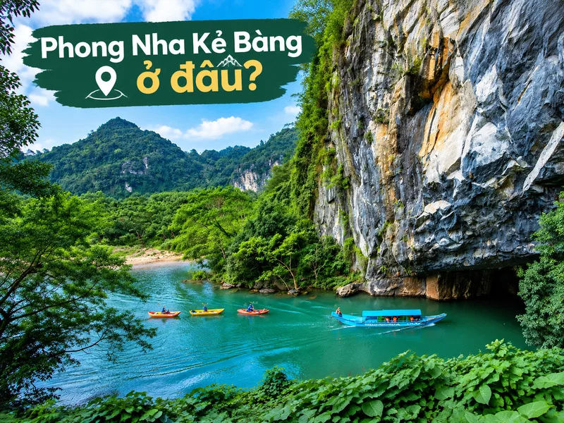 Phong Nha – Kẻ Bàng nằm ở tỉnh Quảng Trị, nổi bật với núi đá vôi, rừng xanh và hệ thống hang động rộng lớn.